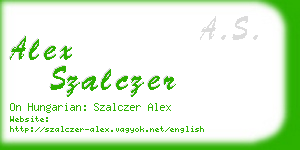 alex szalczer business card